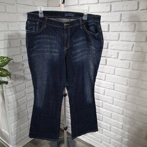 Zana Di Fashion Bug Ladies Size 22 Dark Wash Straight Leg Blue Jeans